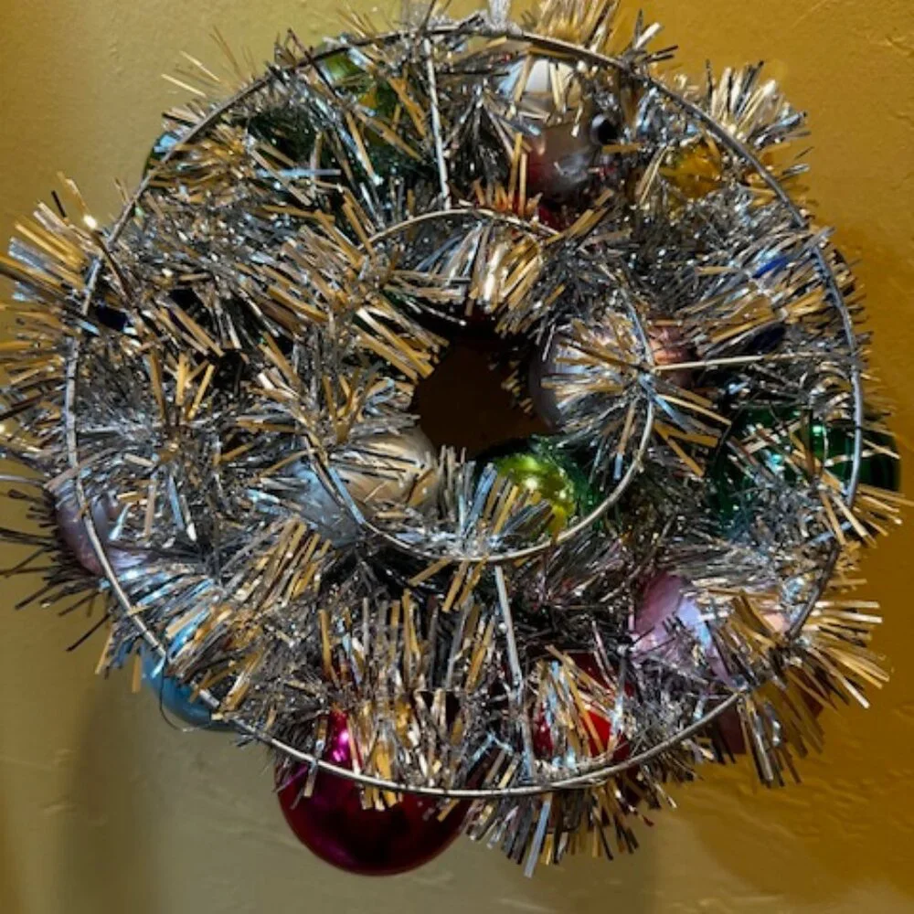 Merry and Bright! Ball Ornament Wreath- 11”- new from Raz Imports
